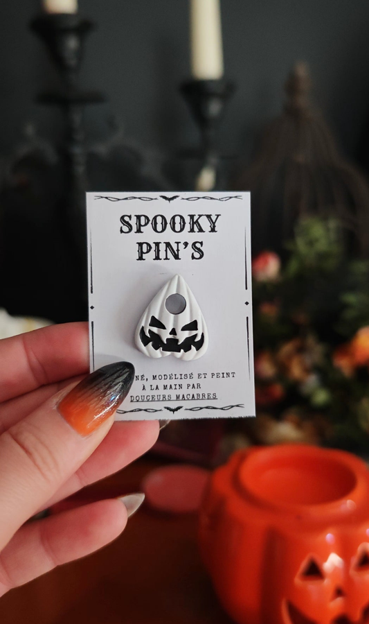 Spooky pin's citrouille blanche