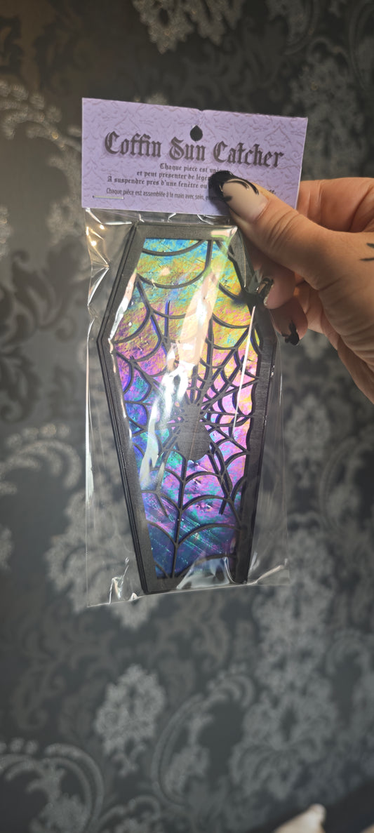 Cercueil verre araignée bleu multichrome