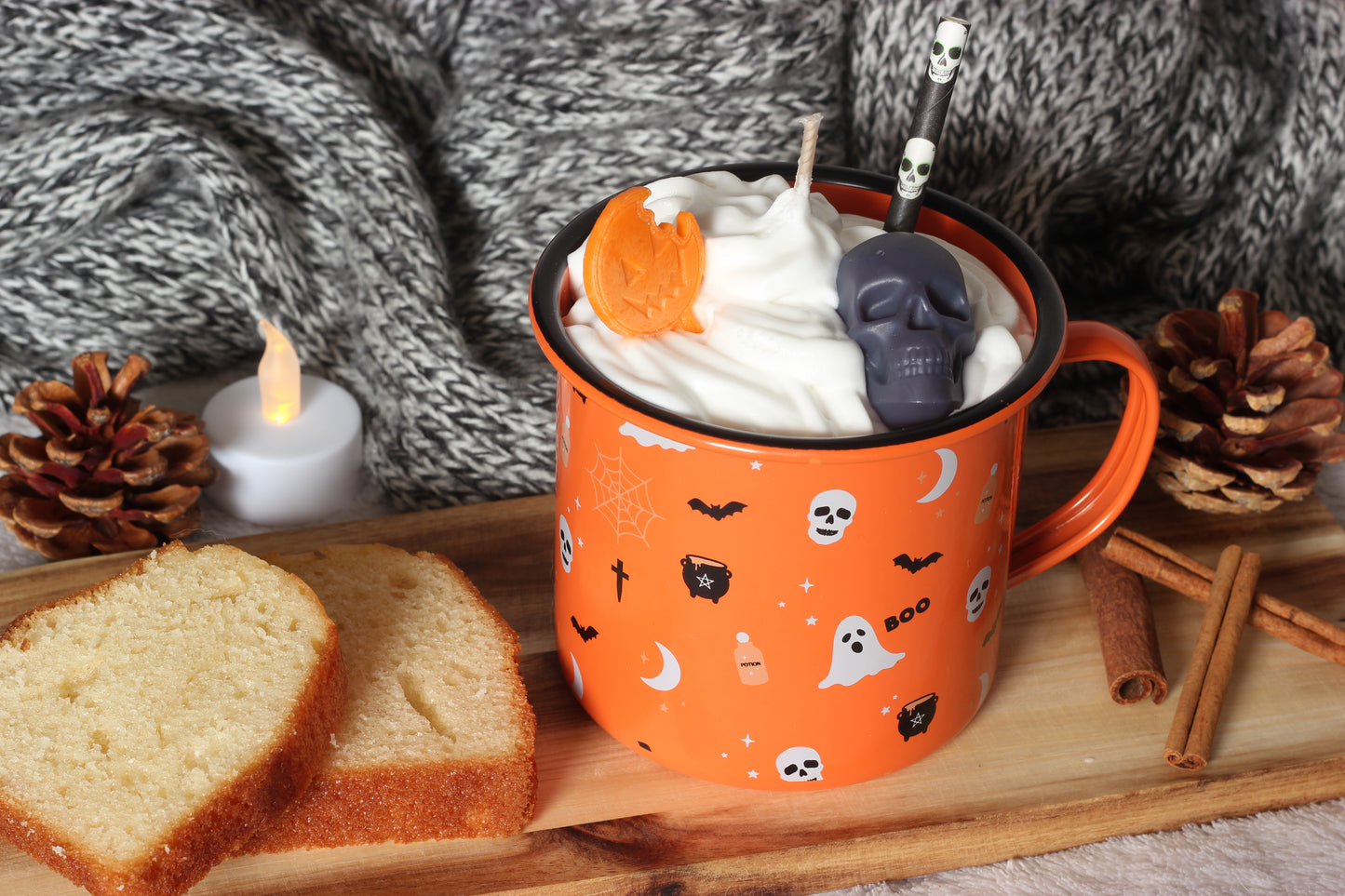 Bougie gourmande mug Cappuccino Noisettes