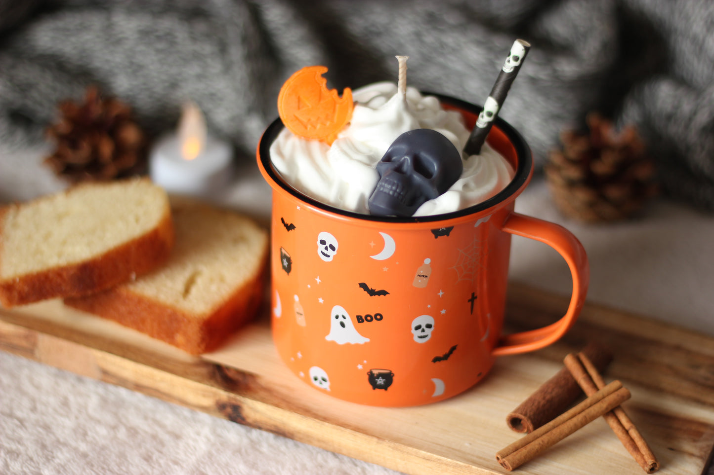 Bougie gourmande mug Cappuccino Noisettes
