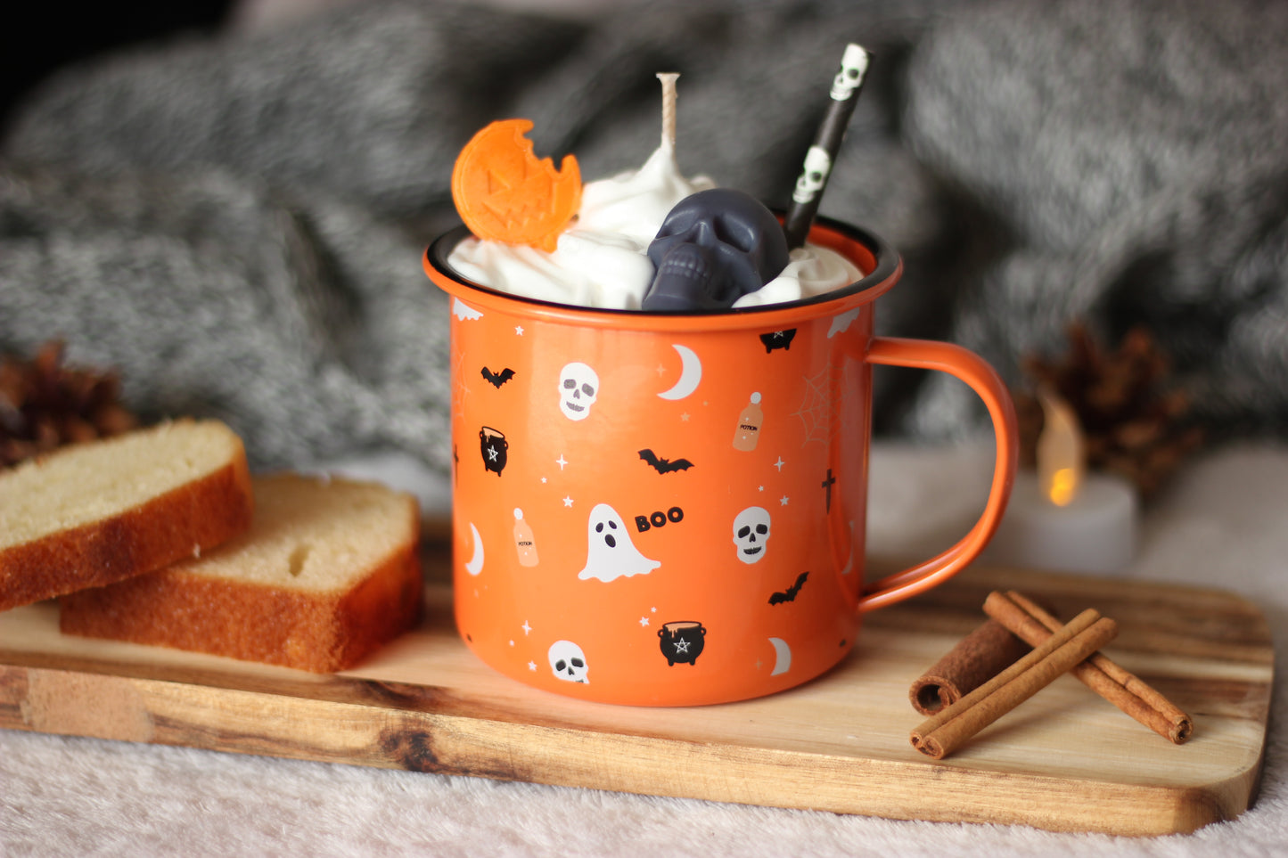 Bougie gourmande mug Cappuccino Noisettes