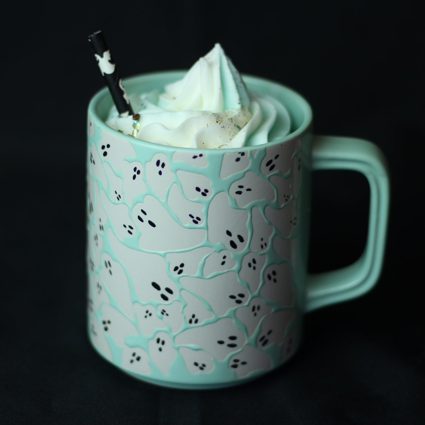 Bougie gourmande mug vert pastel