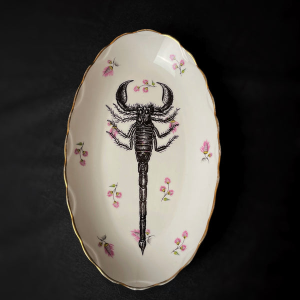 Ravier porcelaine scorpion
