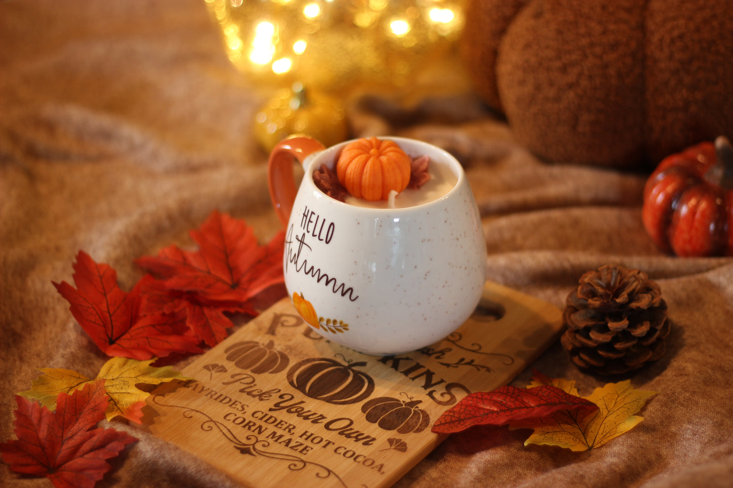 Bougie mug Hello Autumn