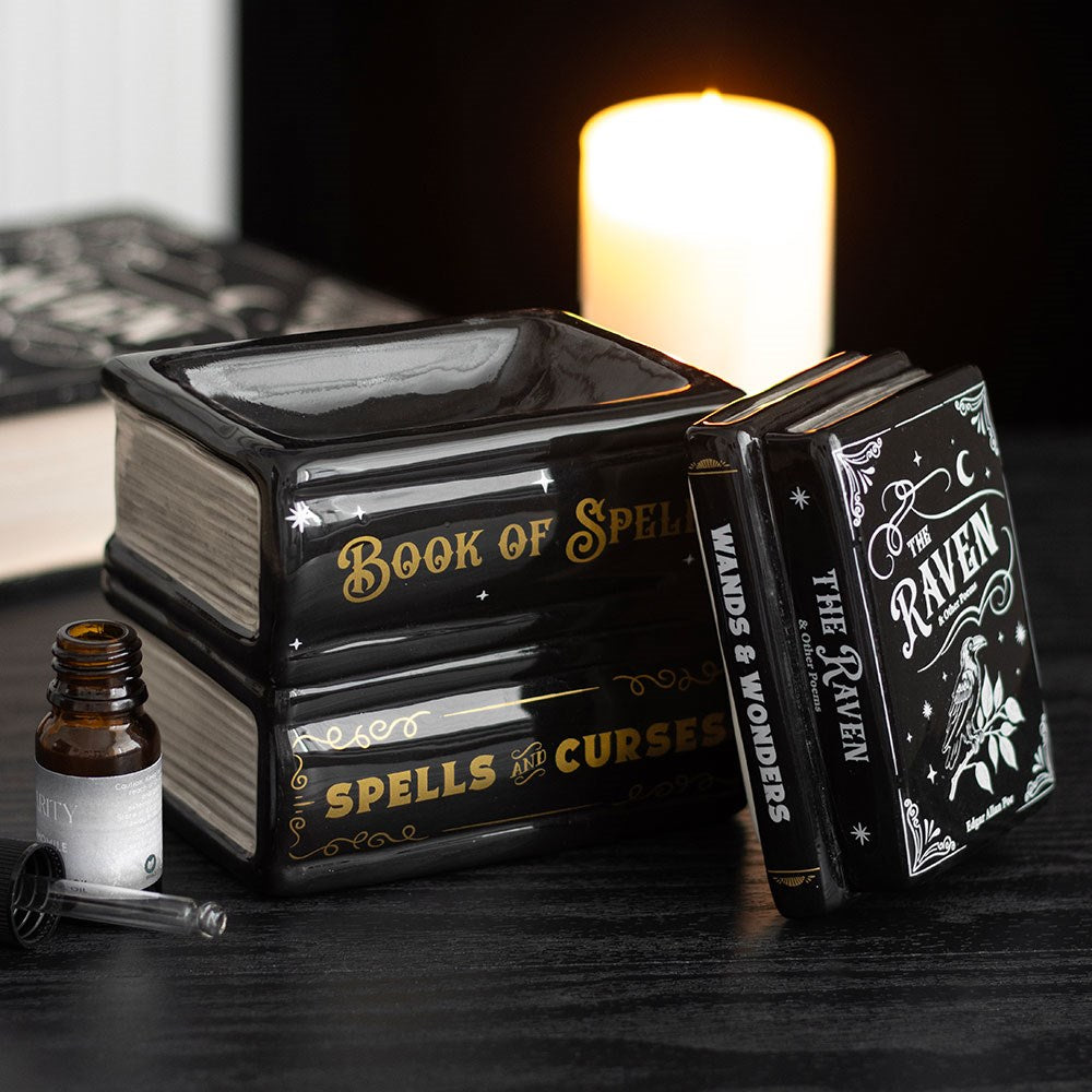 Brûleur pour fondants parfumé livre Book of Spells