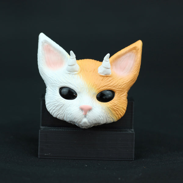 Magnet Devil Cat roux et blanc