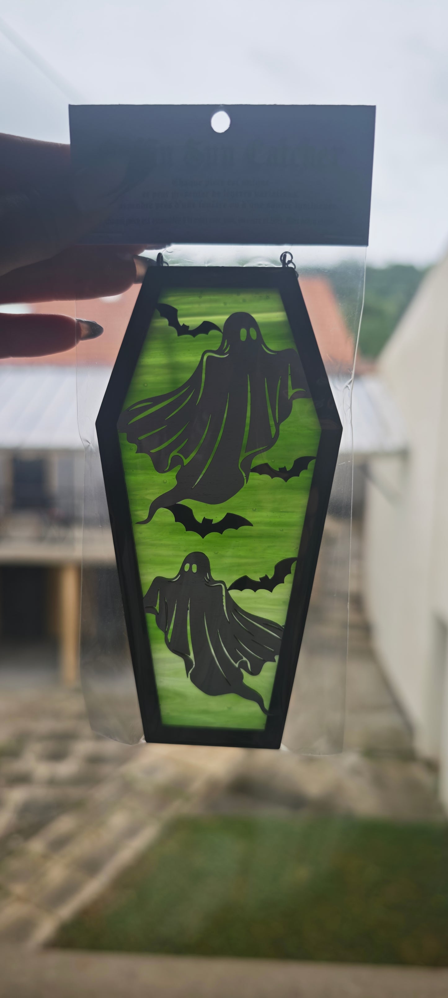 Cercueil verre fantômes vert