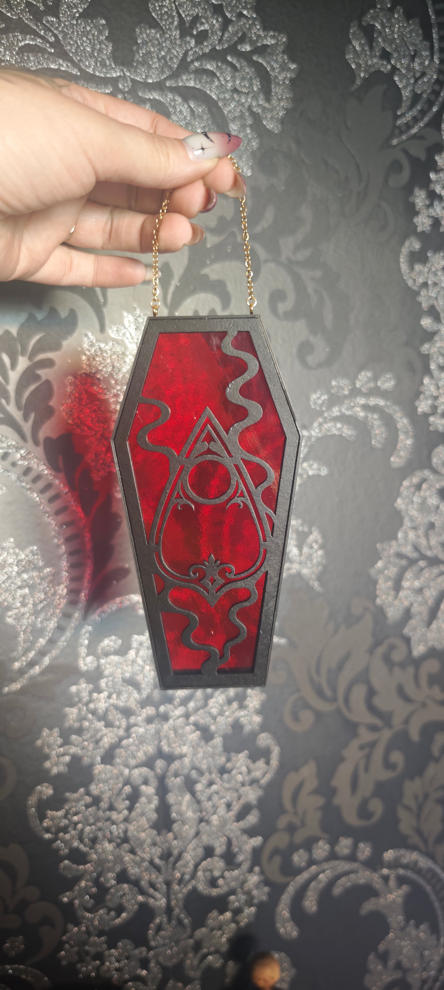 Cercueil verre rouge Ouija