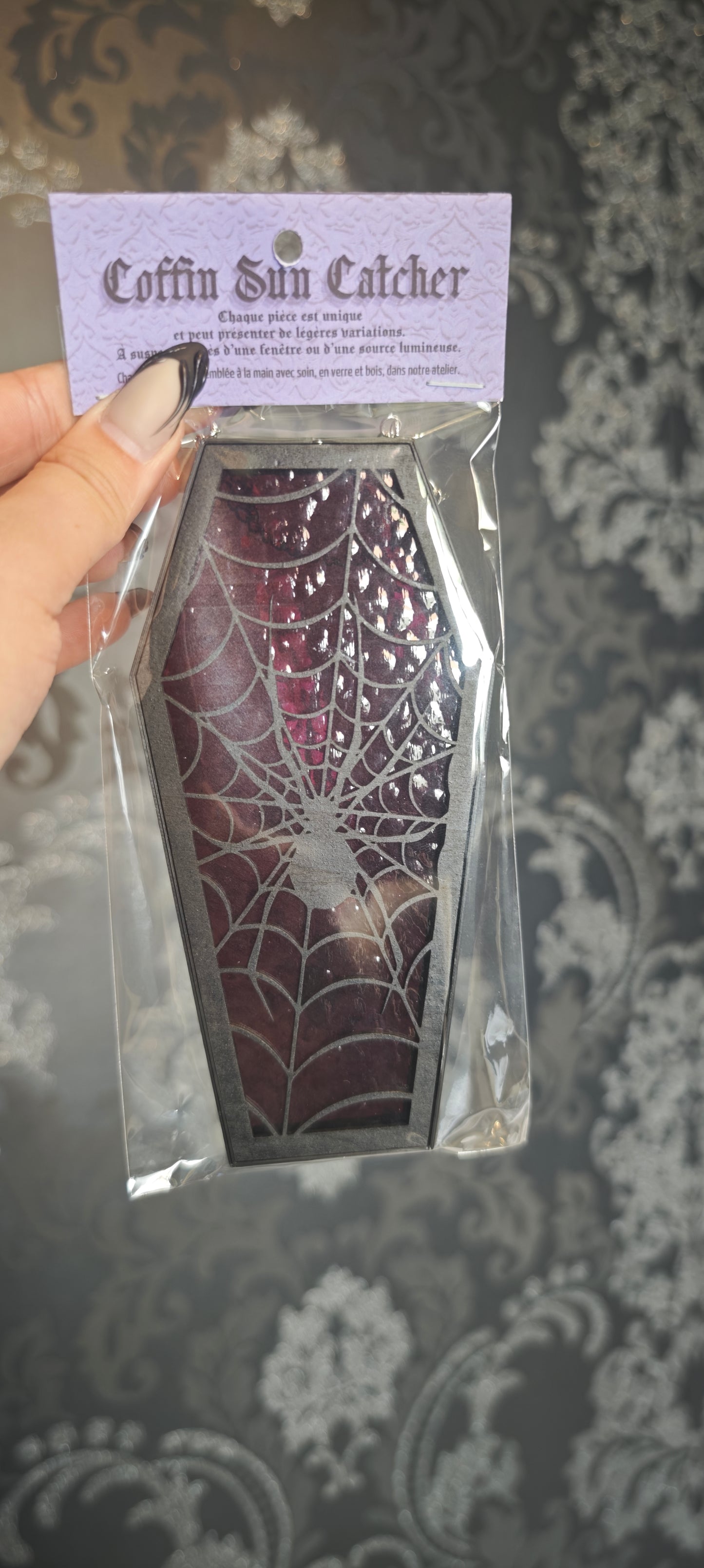 Cercueil verre araignée prune