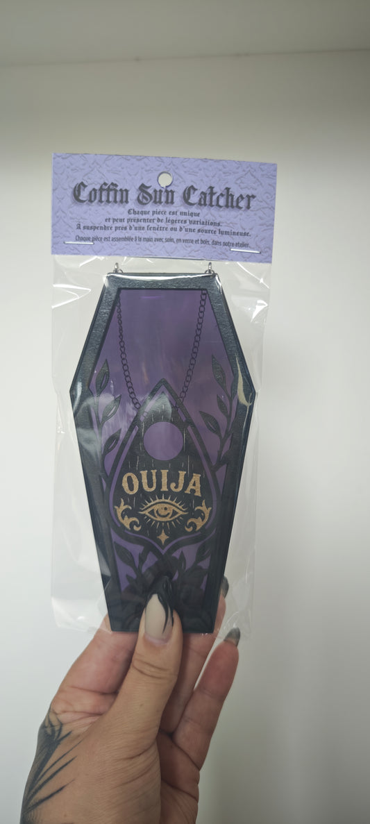 Cercueil verre violet Ouija gravure