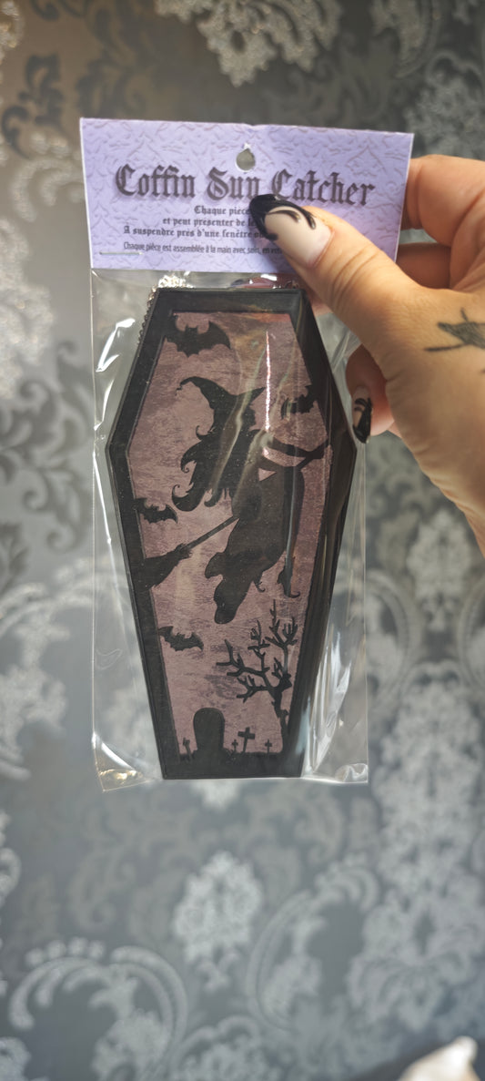 Cercueil verre sorcière lilas