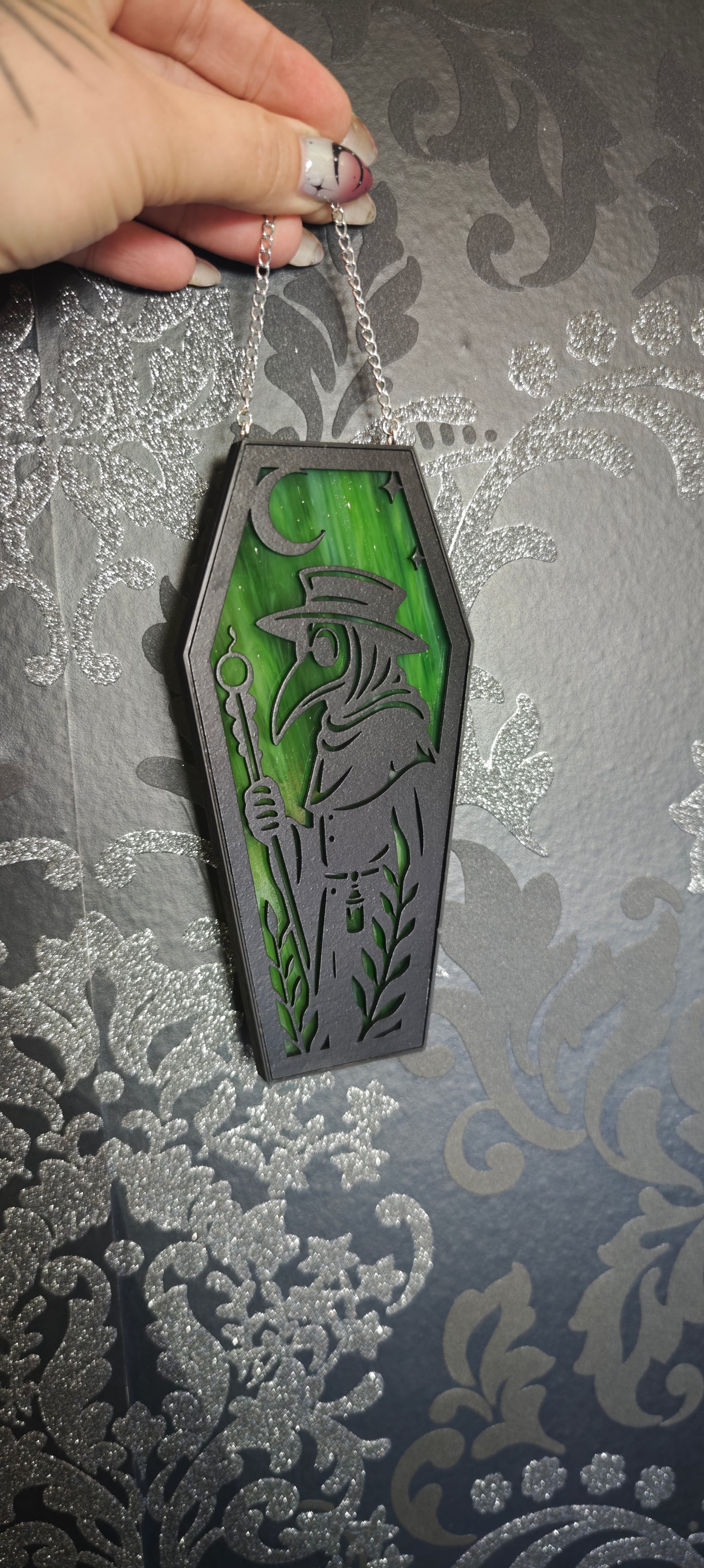Cercueil verre Plague vert