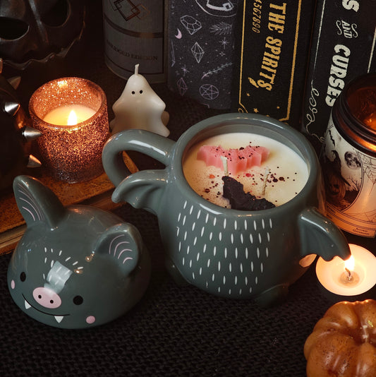 Bougie Halloween chauve souris