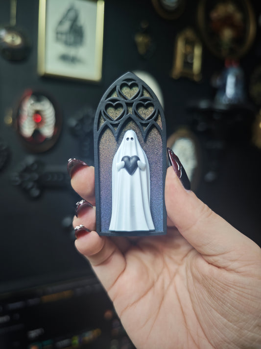 Magnet fantôme cathédrale holographique arche coeur