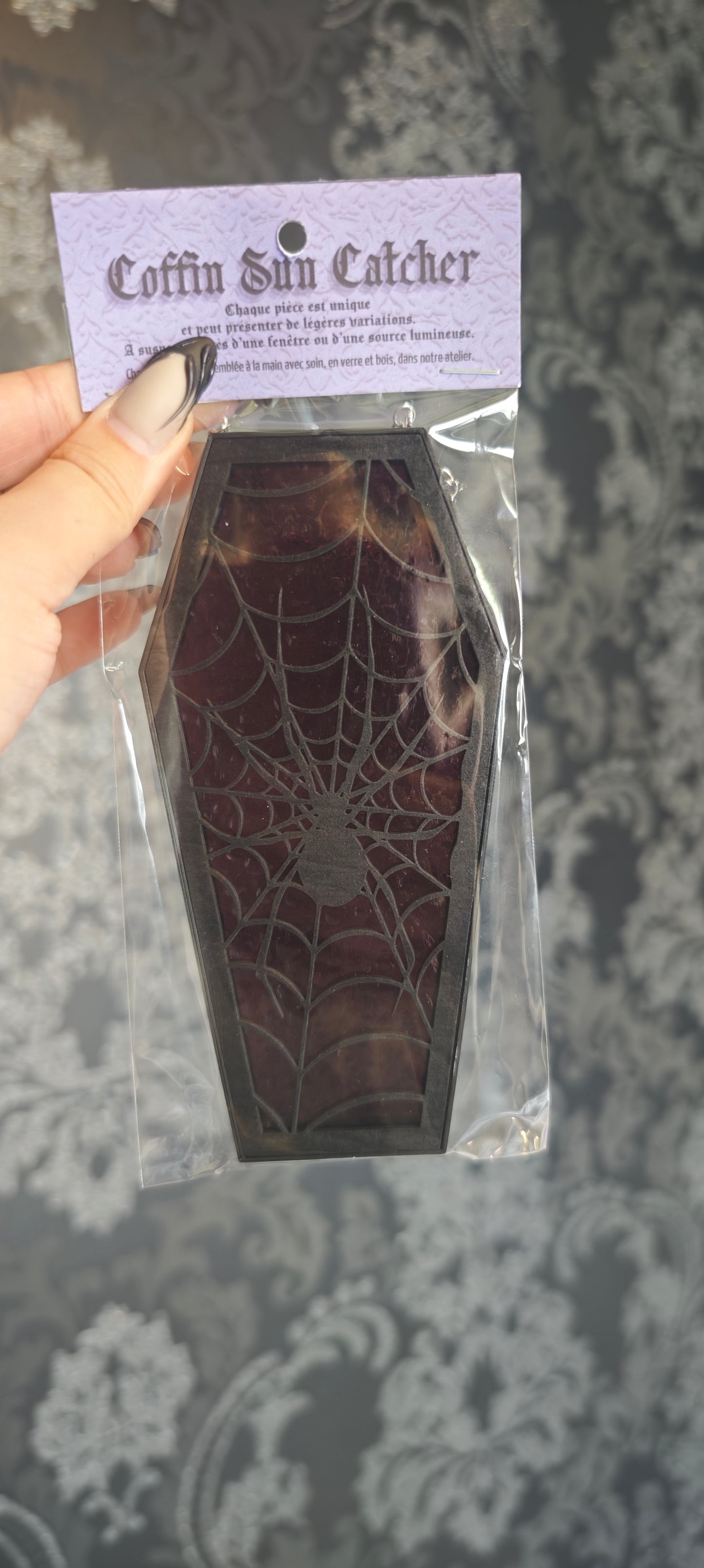 Cercueil verre araignée prune