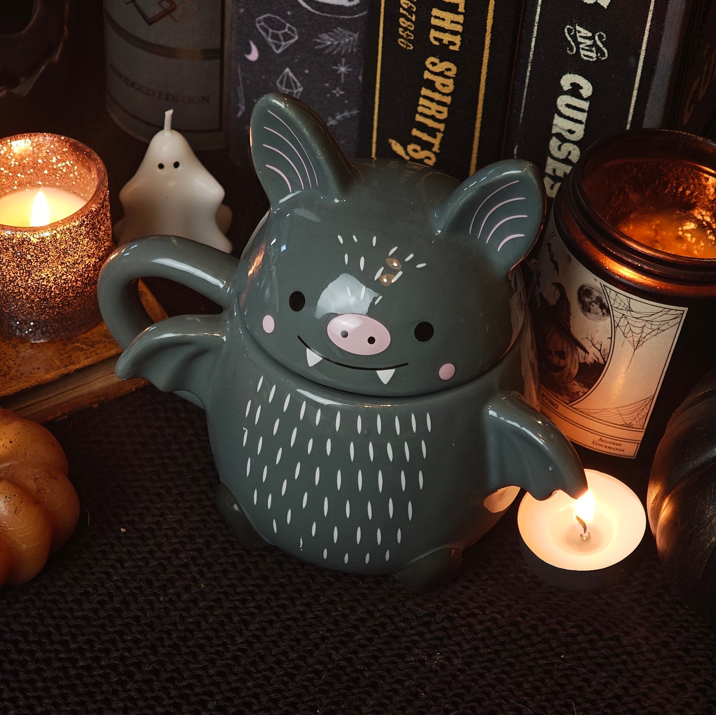 Bougie Halloween chauve souris