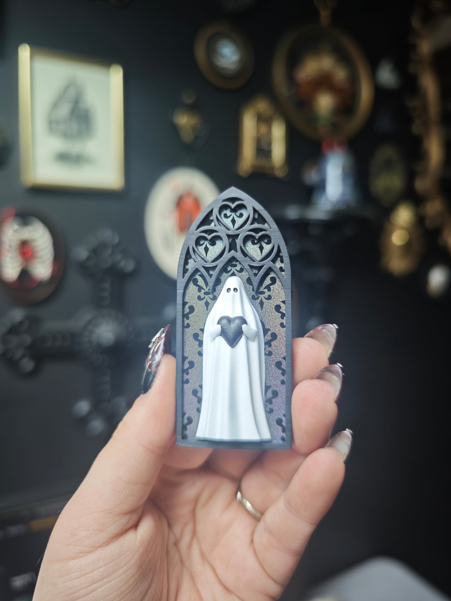 Magnet fantôme cathédrale holographique baroque arche coeur