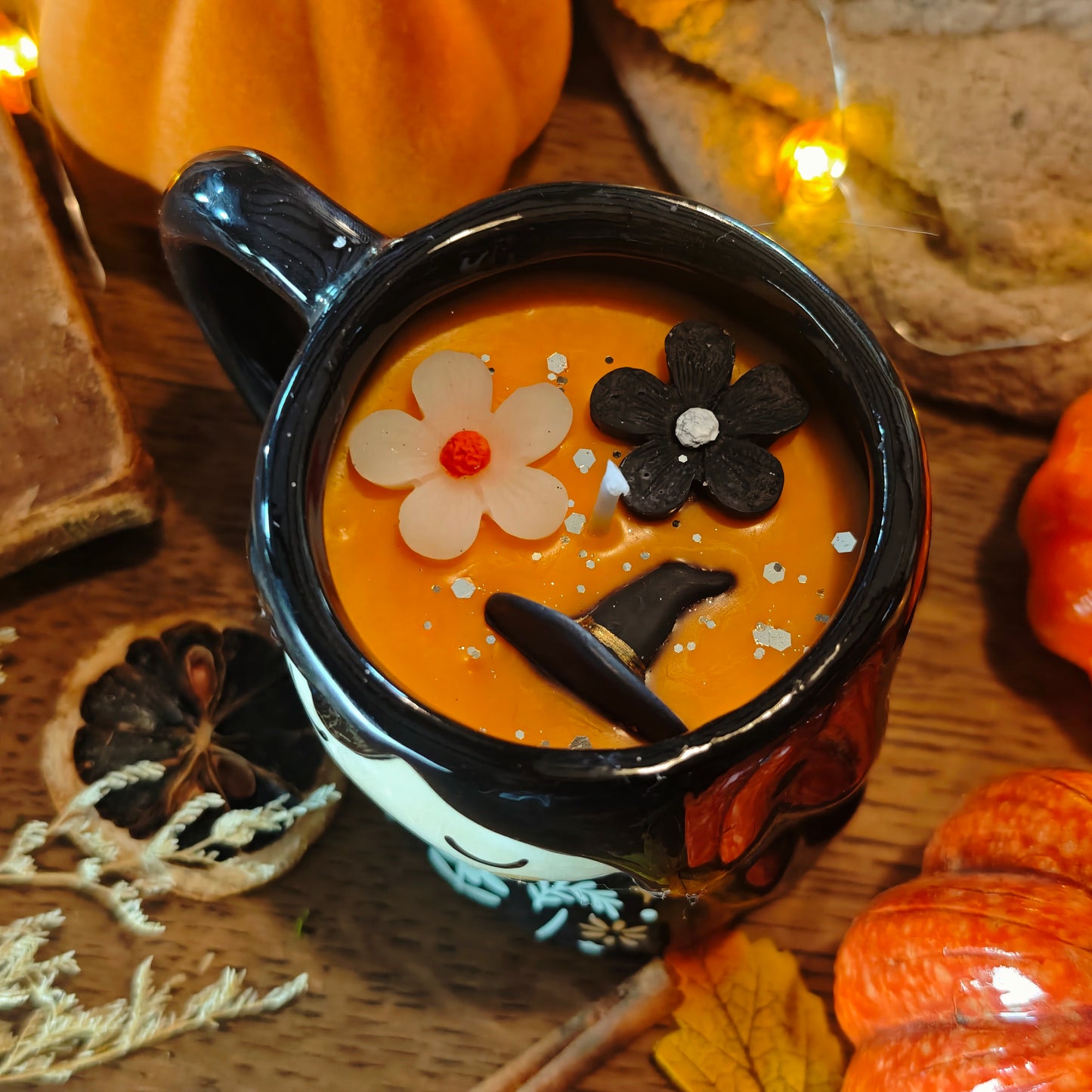 Bougie automne sorcière