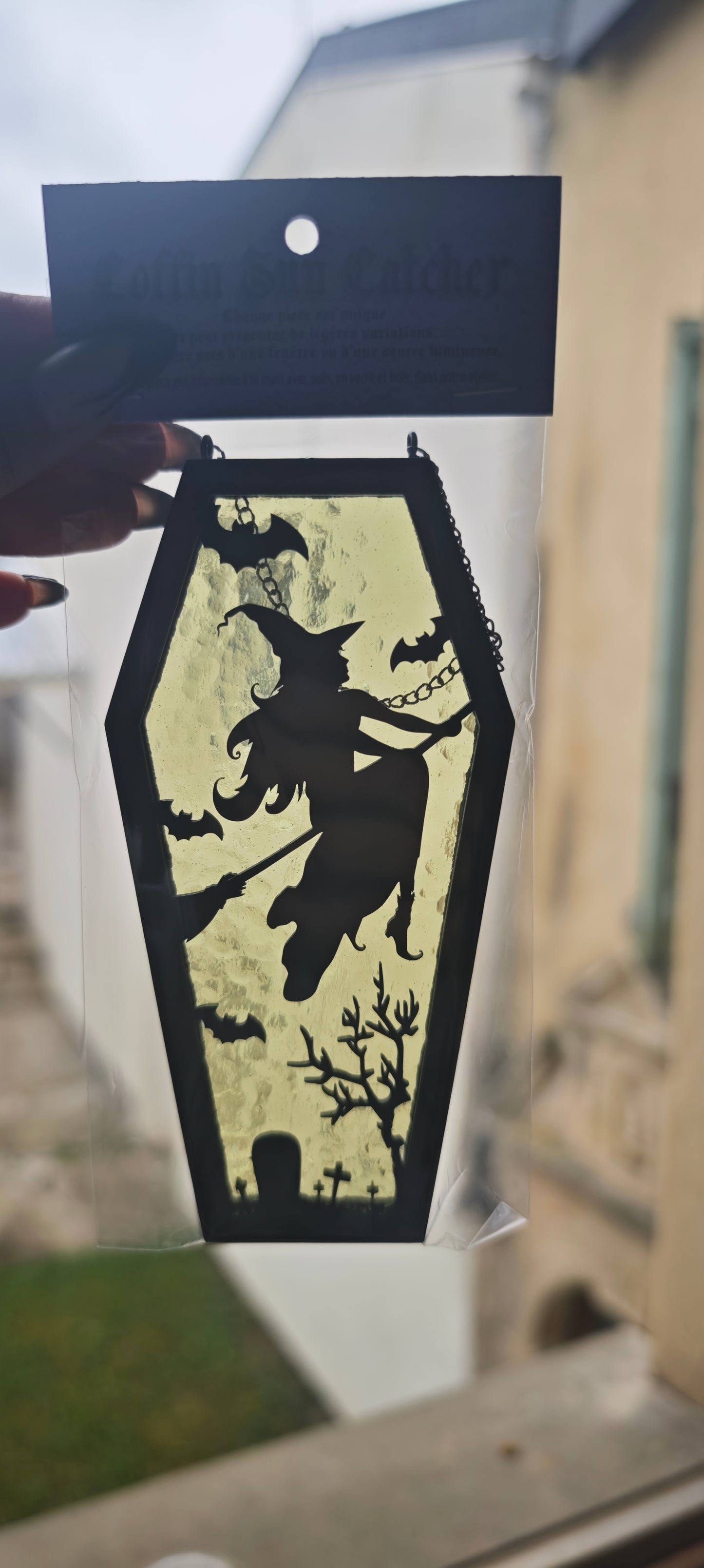 Cercueil verre sorcière vert tilleul