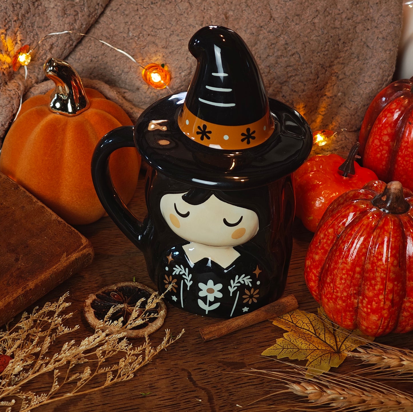 Bougie automne sorcière