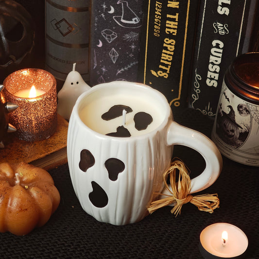 Bougie Halloween Ghost face