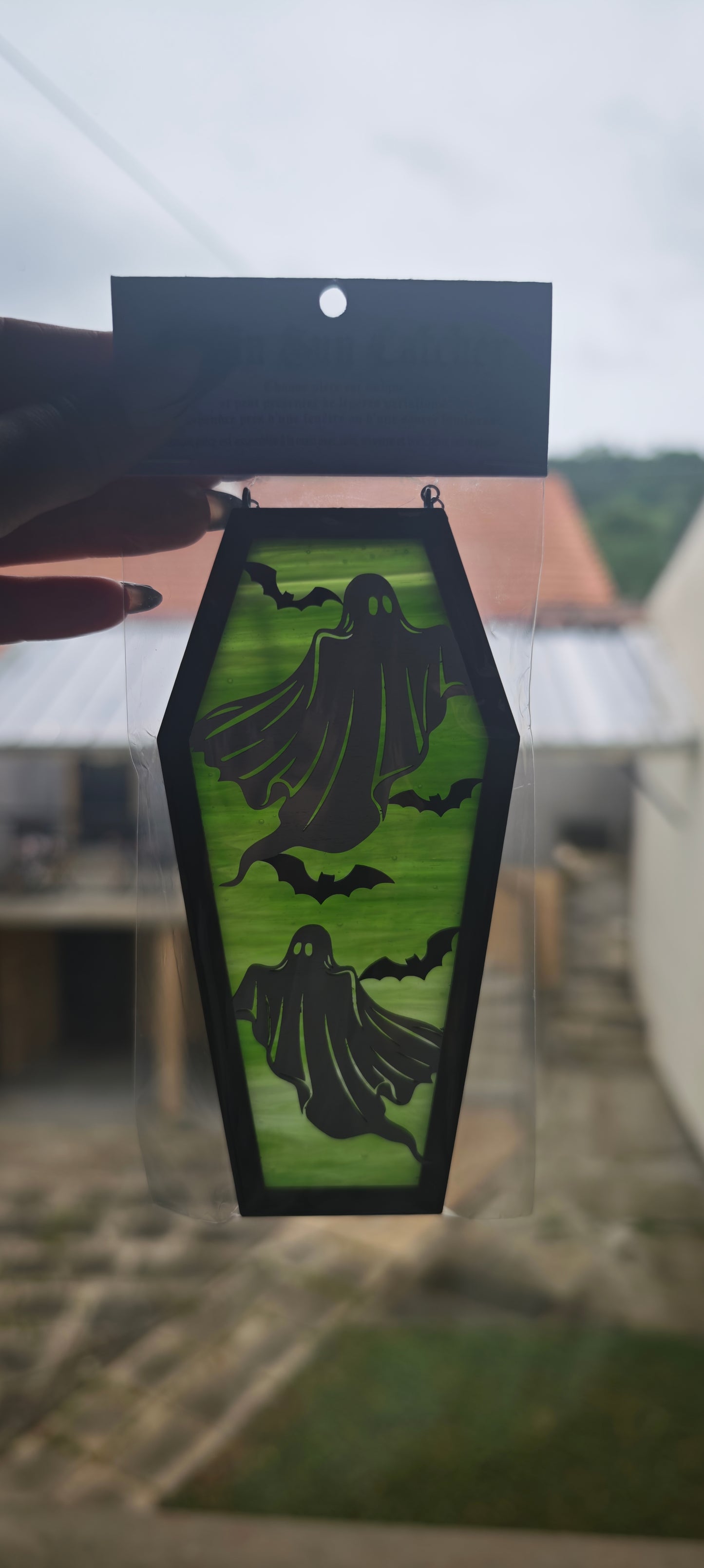 Cercueil verre fantômes vert