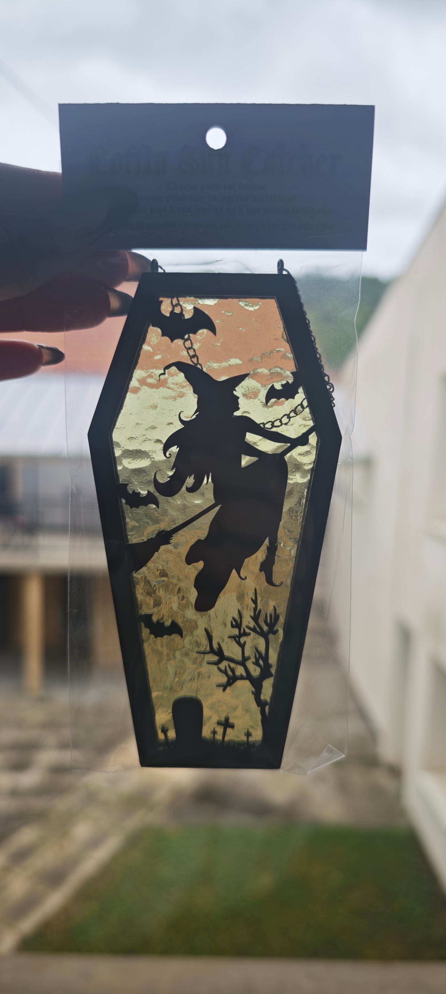 Cercueil verre sorcière vert tilleul