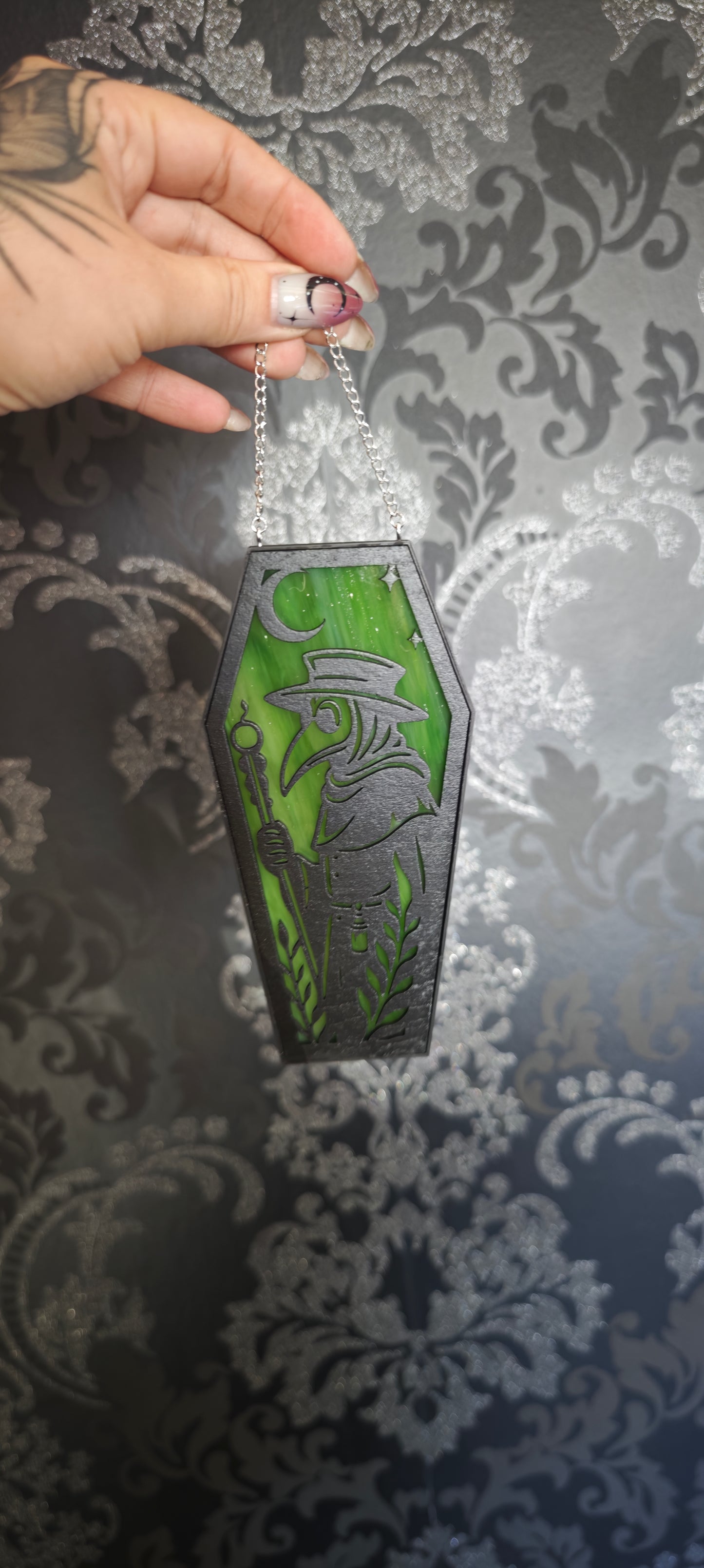 Cercueil verre Plague vert