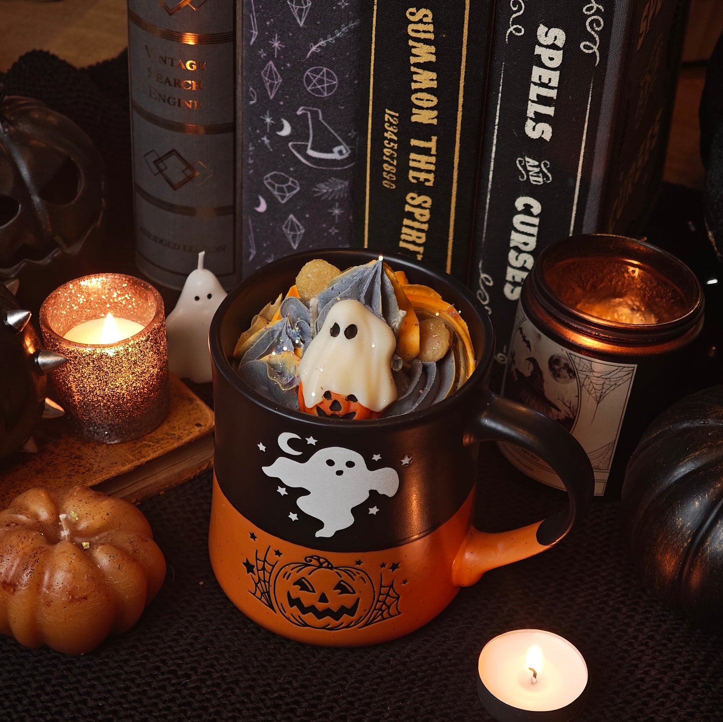 Bougie Halloween bicolore