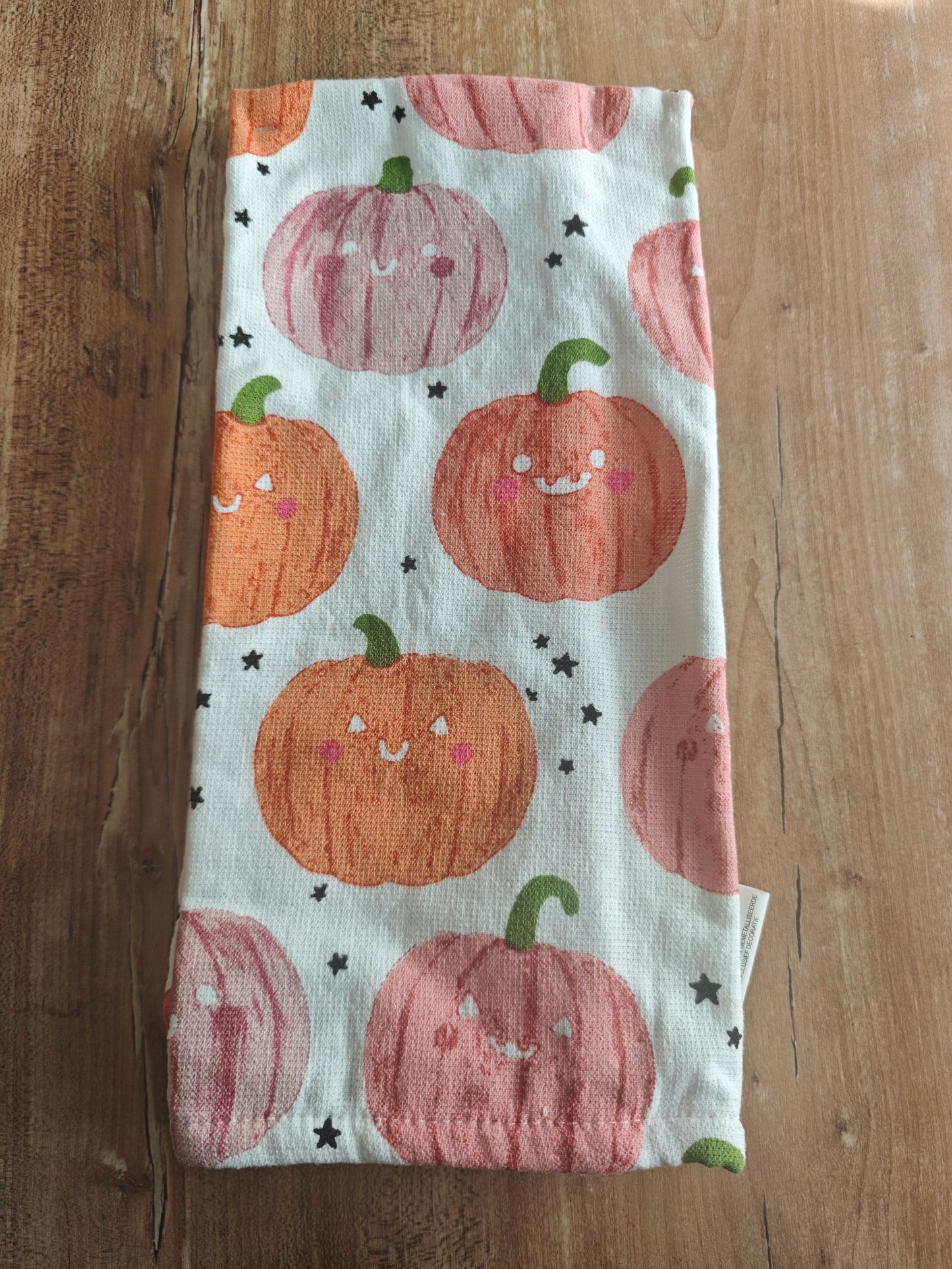 Lot torchons fantômes citrouilles pastel