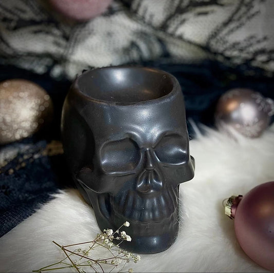 Brûleur pour fondants parfumés brûleur crâne noir