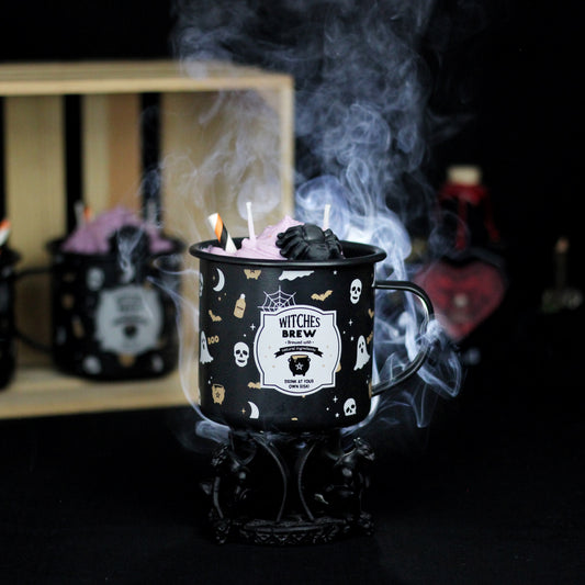 Bougie gourmande mug Witches brew email (muffin myrtilles)